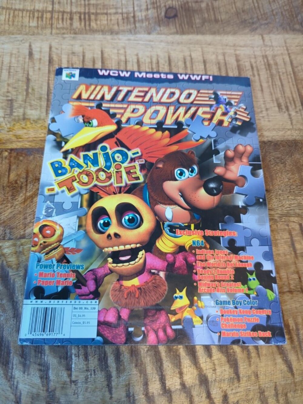 Nintendo Power #139 Dec 2000 Poster & Pokemon Comic With Indiana Jones Mario